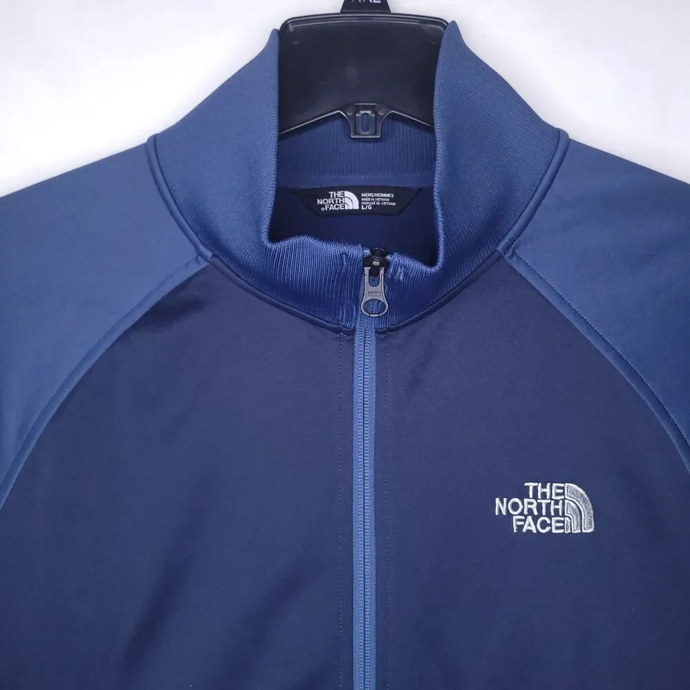 The North Face Takeback Track Jacket Mens Large Blue Fleece Lined Full Zip